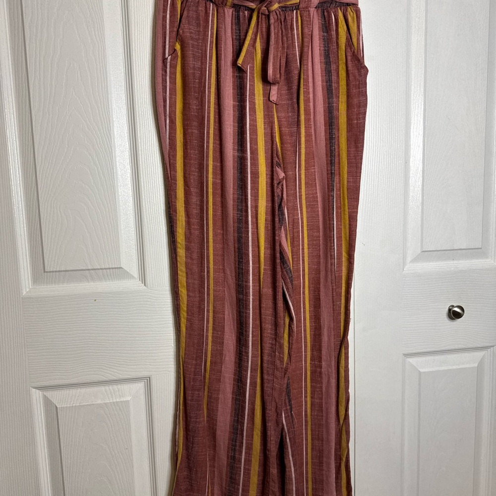 Striped Wide-Leg Pants
